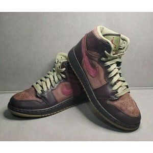 Nike Air Jordan 1 Retro 332558-201 Chocolate Velvet Brown Size 5Y/ 6.5 in Women